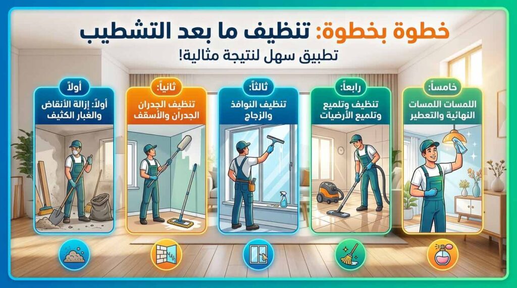 تنظيف بعد التشطيب